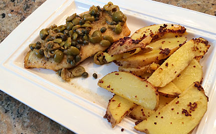 Chicken with Mustard Roasted Potatoes